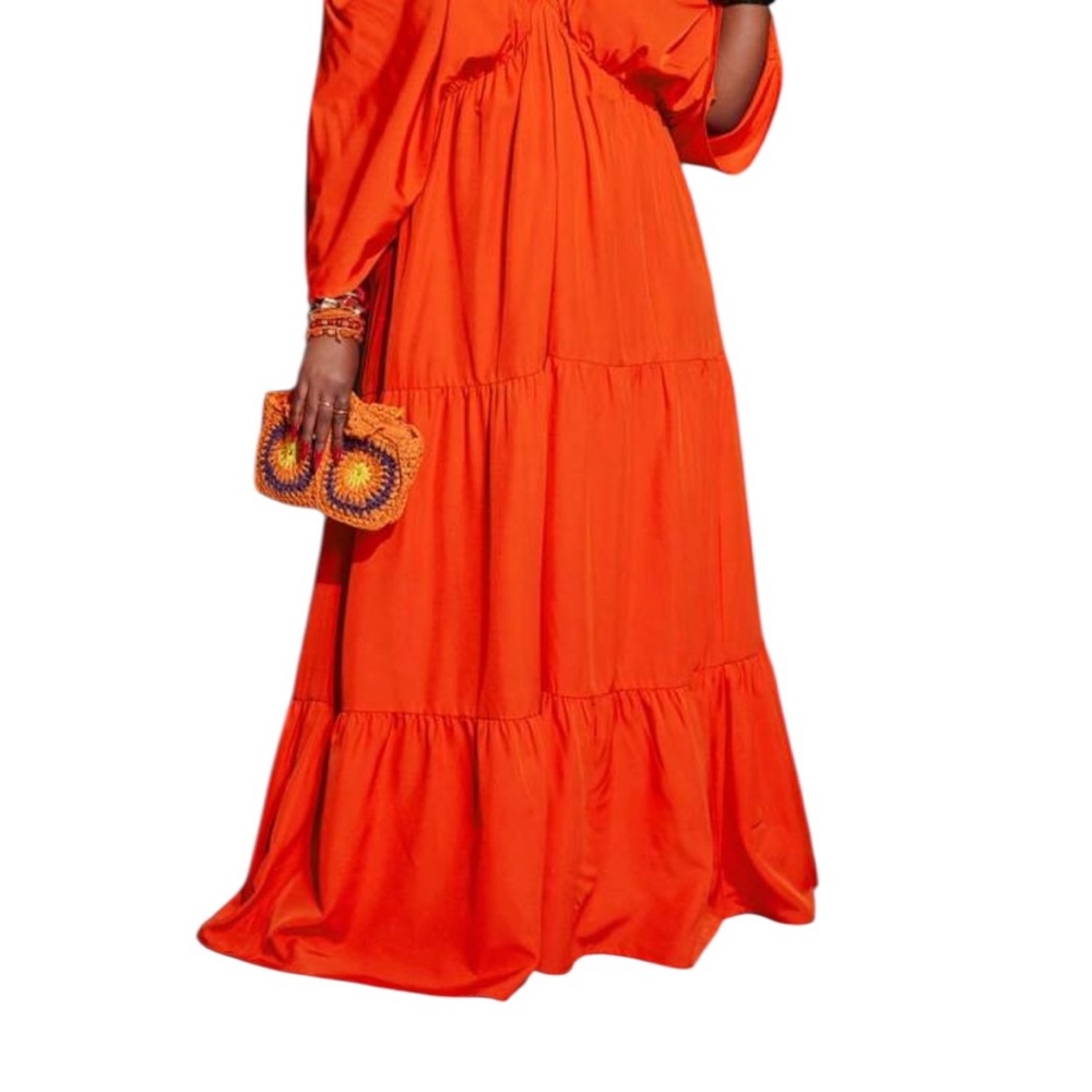 SHEIN Vibrant Orange Maxi Dress - Picture 9 of 16